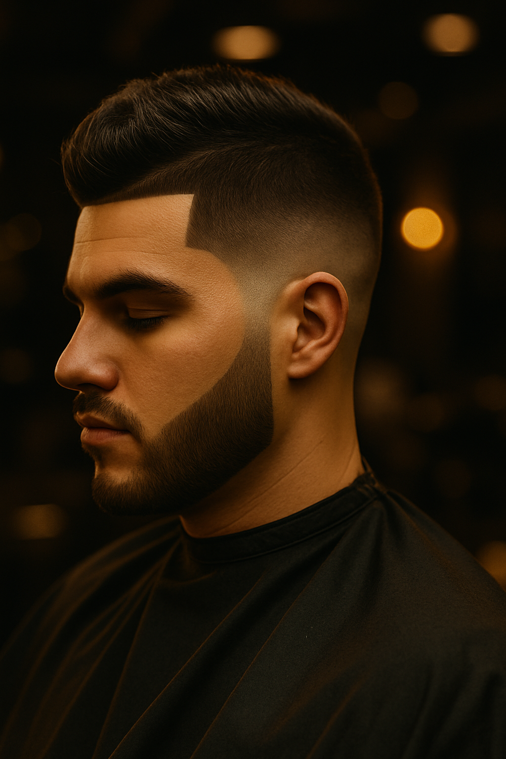Skin fade close-up